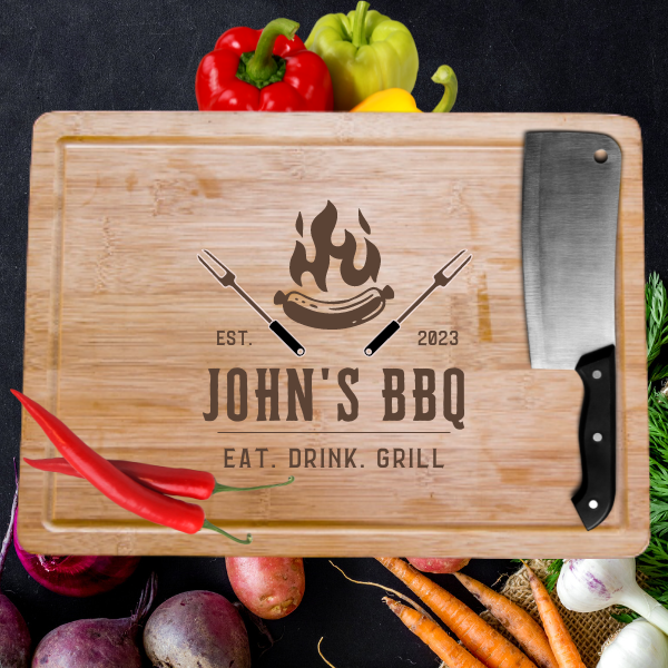 Personalized Grill Cutting Board - Personalize your BBQ Board