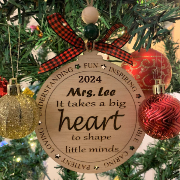 Personalized Quote Teacher Ornament