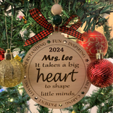 Personalized Quote Teacher Ornament