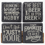 Funny Slate Coaster Set