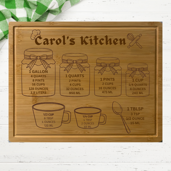 Personalized Kitchen Conversions Cutting Board