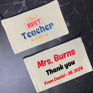 Personalized Teacher Pencil Bag | Makeup Bag