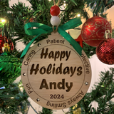 Personalized Happy Holidays Ornament