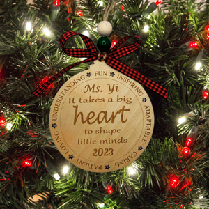 Personalized Quote Teacher Ornament