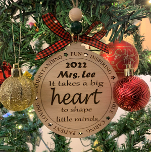 Personalized Quote Teacher Ornament