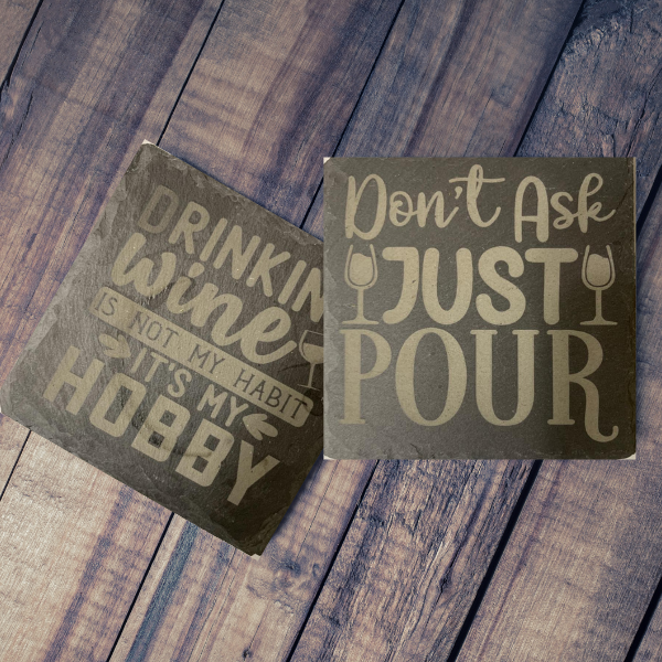 Funny Slate Coaster Set